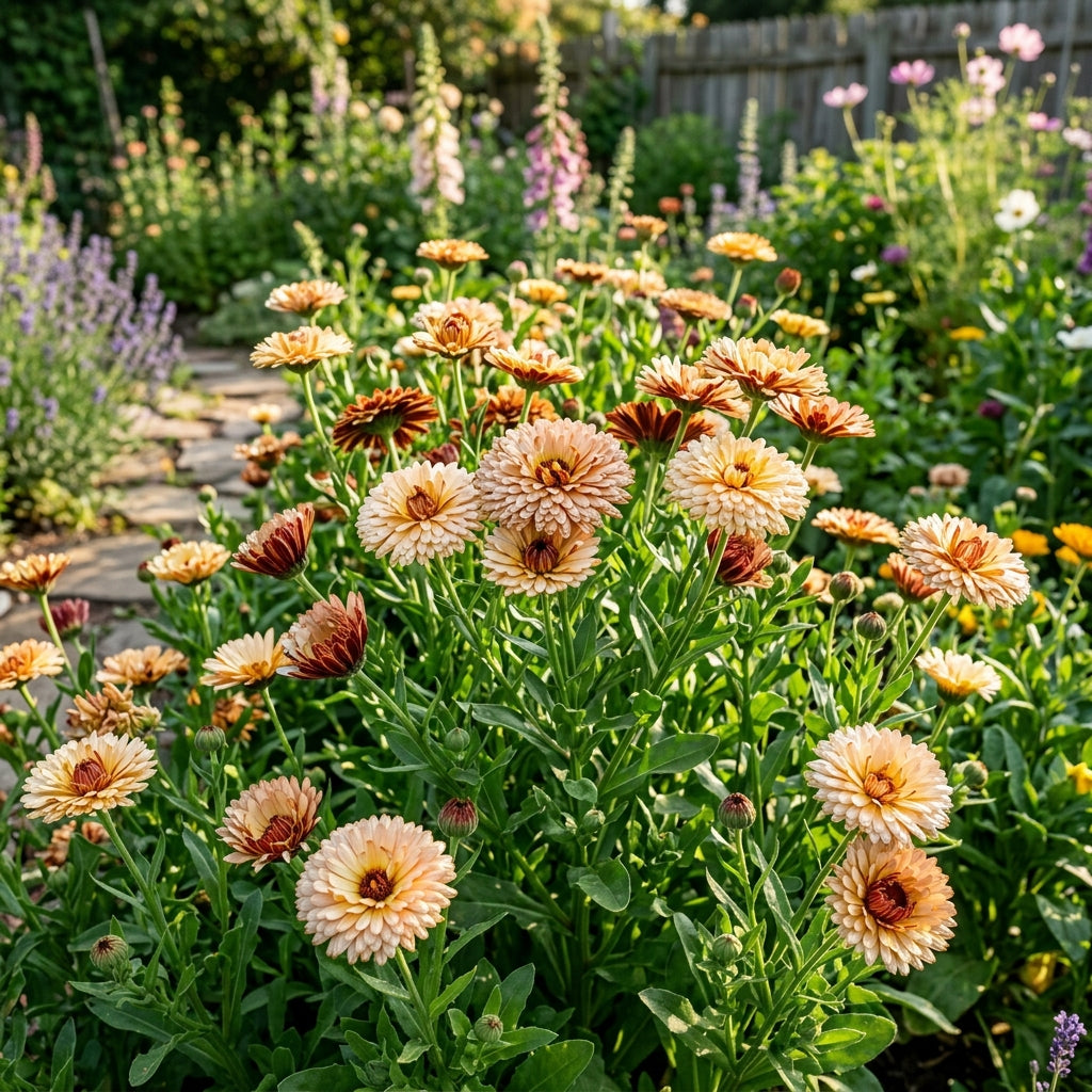 Calendula Touch of Red Buff Seeds for Garden Planting