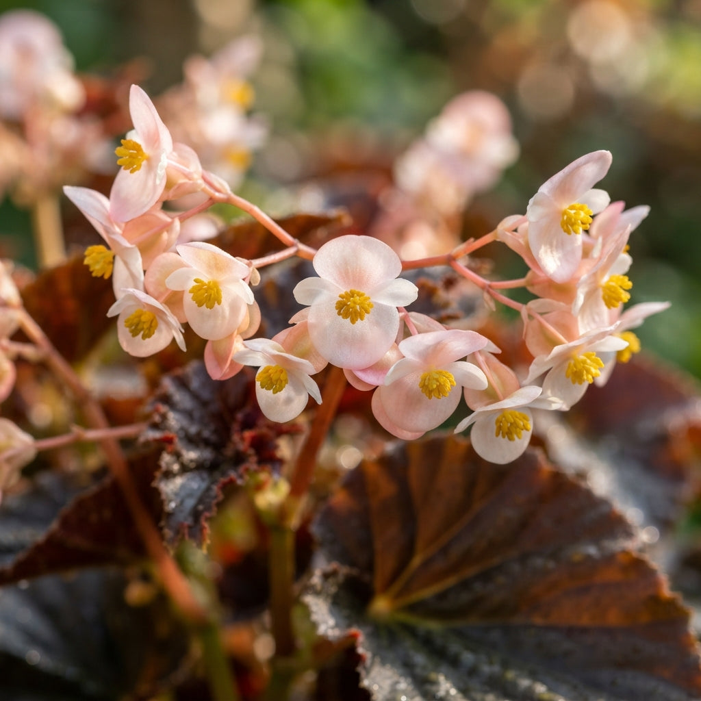 Chocolate Brown Begonia Flower Seeds for Garden Planting