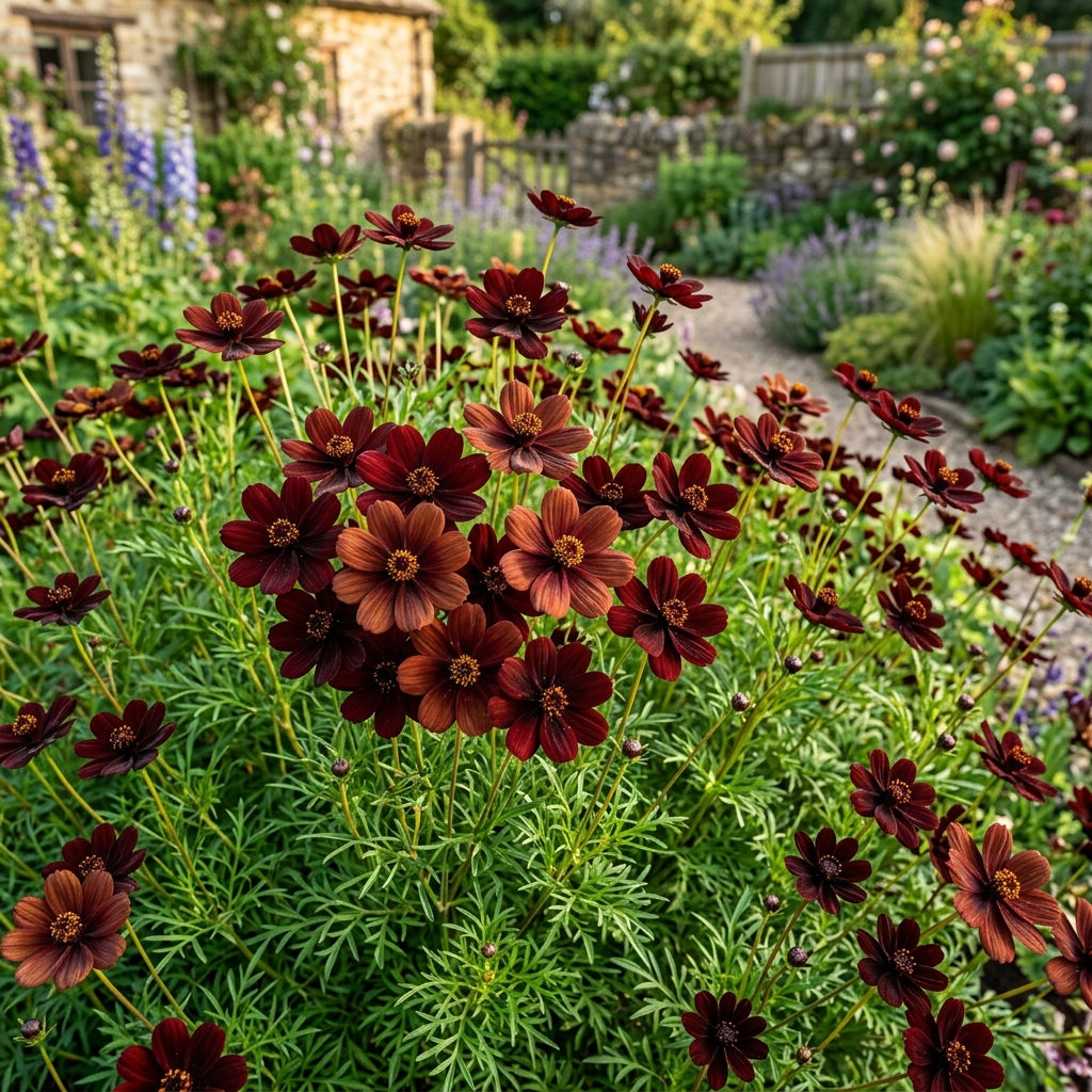 Chocolate Brown Cosmos Flower Seeds for Planting
