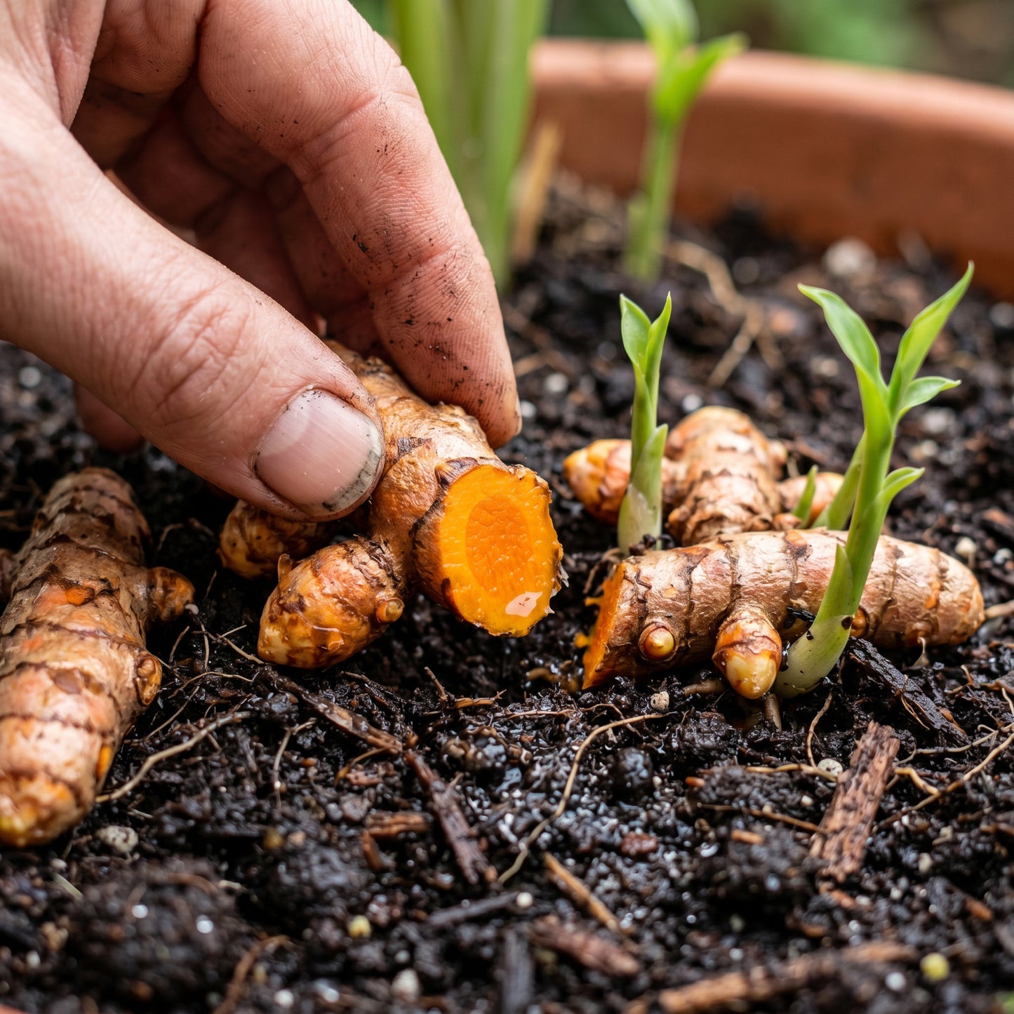 Turmeric Roots for Indoor Outdoor Growing