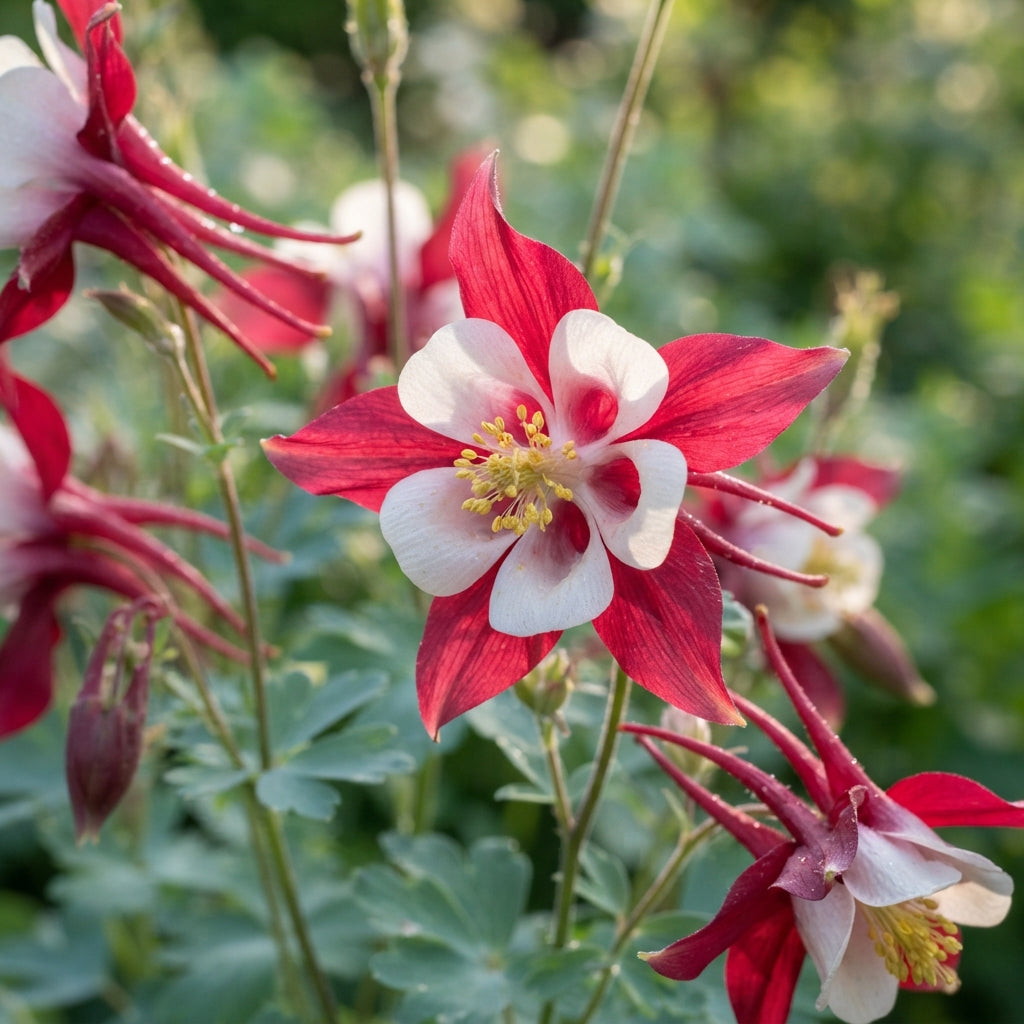 Columbine Crimson Star Flower Seeds