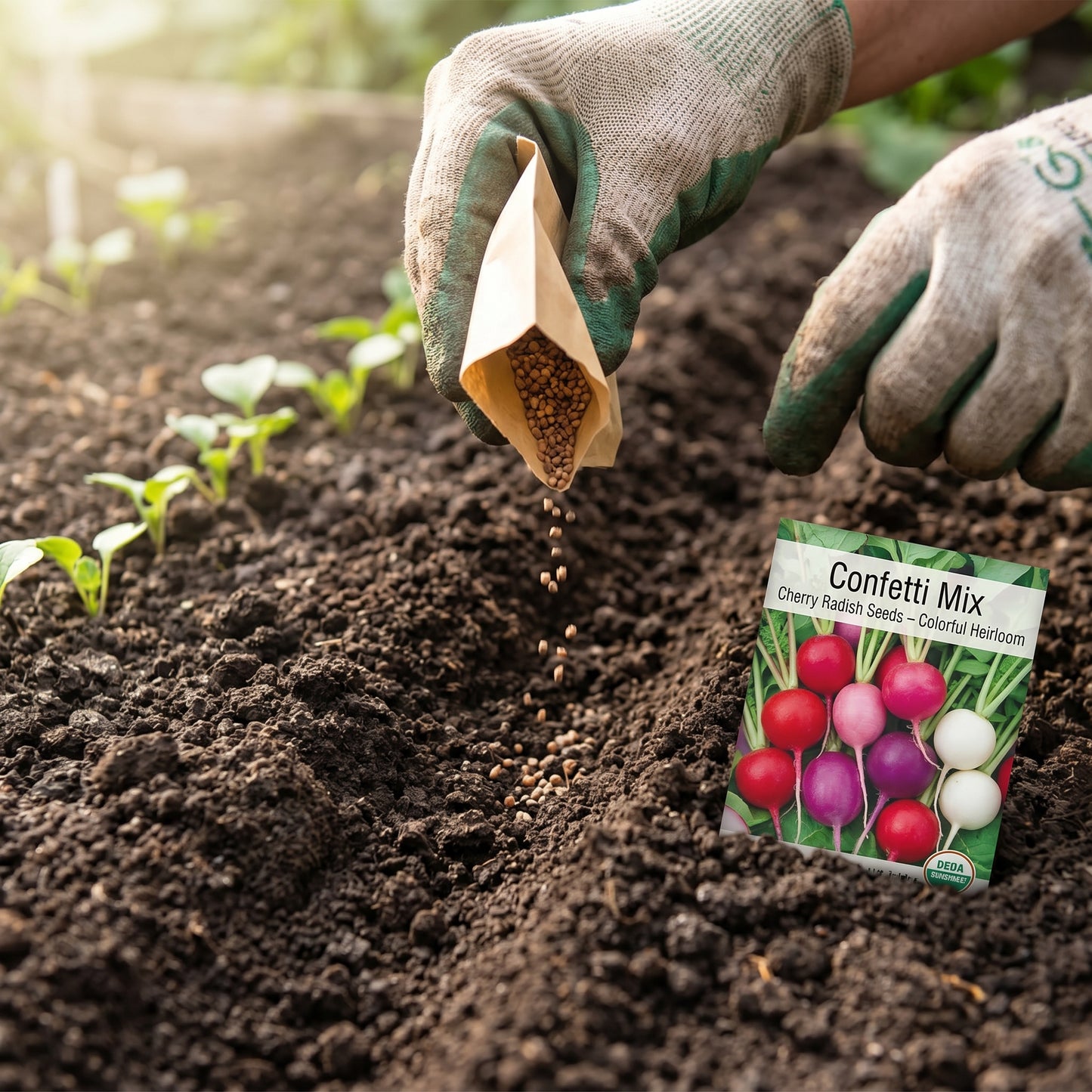 Confetti Mix Cherry Radish Seeds – Colorful Heirloom Garden Radish