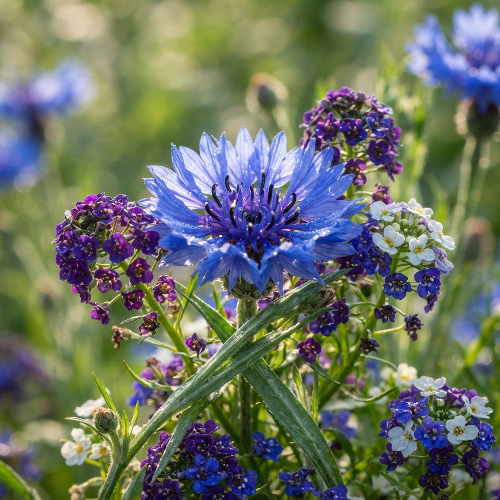 Cornflower and Lobelia String of Pearls Seeds for Planting