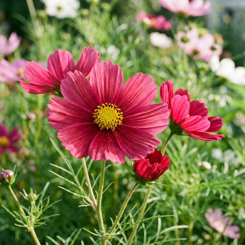 Cosmos Bipinnatus Rubinato Seeds – Deep Rose Blooms
