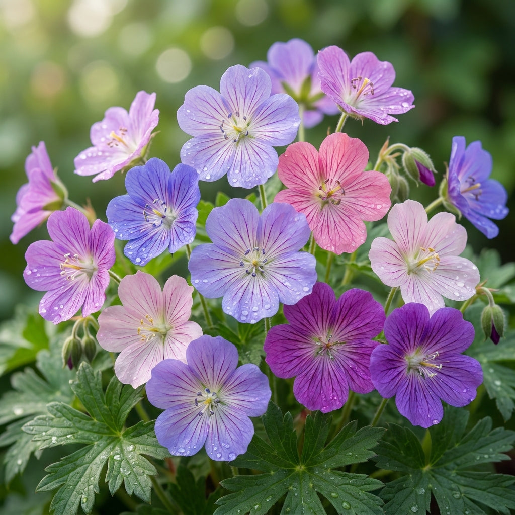 Geranium Evergreen Perennial Cranesbill Seeds - Geranium Flower Seeds for Garden