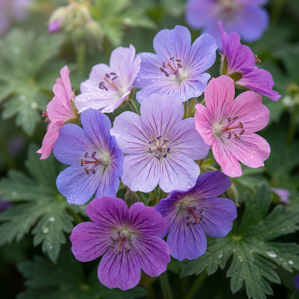 Geranium Evergreen Perennial Cranesbill Seeds - Geranium Flower Seeds for Garden
