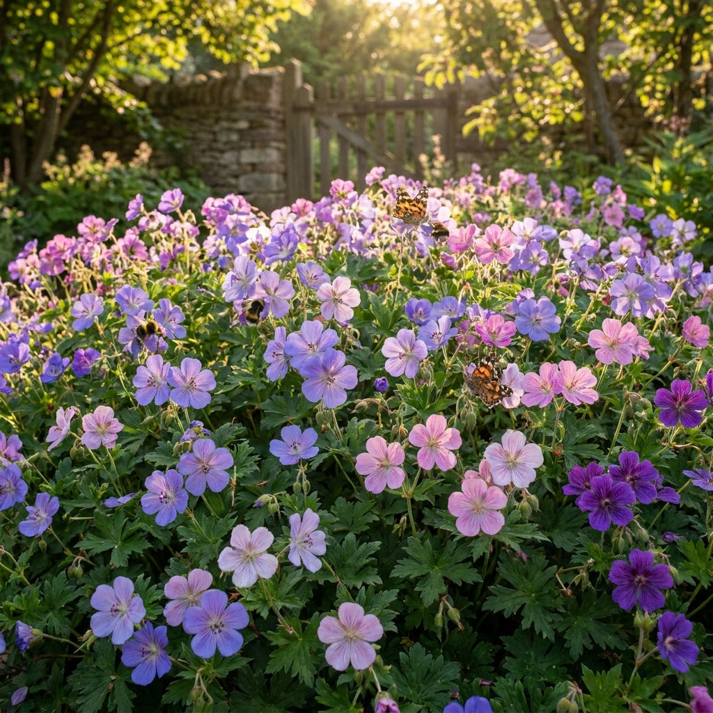 Geranium Evergreen Perennial Cranesbill Seeds - Geranium Flower Seeds for Garden