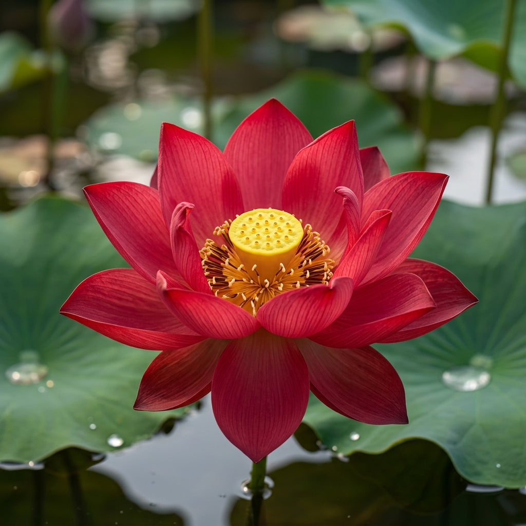 Crimson Aquatic Lotus (Nelumbo nucifera) Seeds for Planting