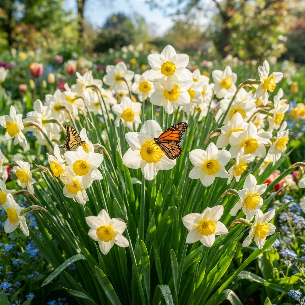White and Yellow Daffodil Flower Seeds for Planting