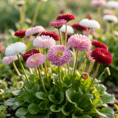 NM Daisy Double Mix Bellis perennis Seeds for Garden Planting