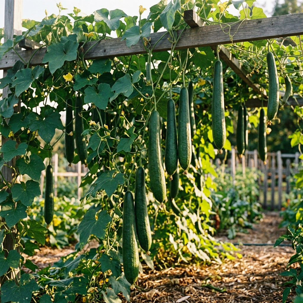 Sponge Gourd Dark Green Seeds – Sponge Gourd Seeds for Garden Planting