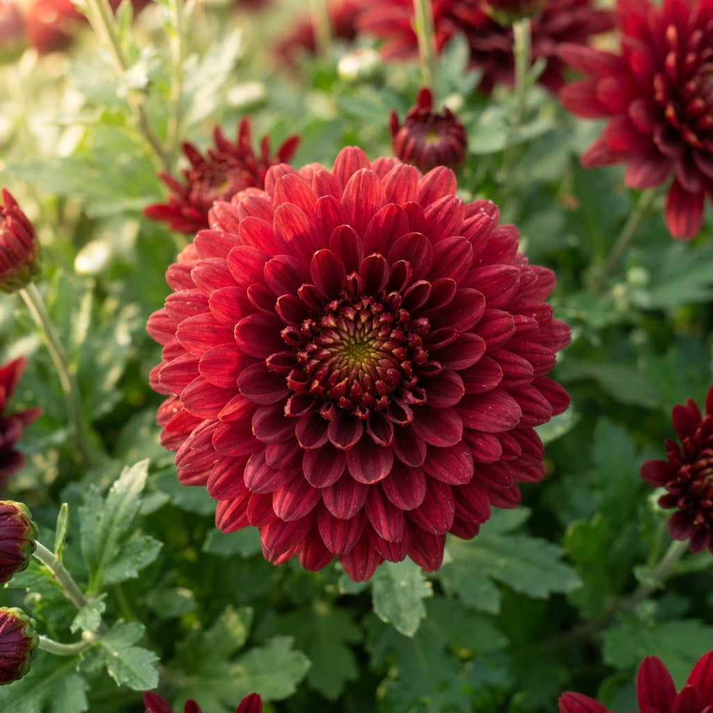 Dark Red Chrysanthemum Flower Seeds for Planting