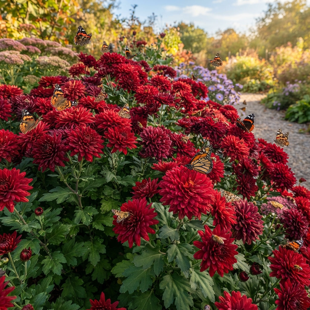 Dark Red Chrysanthemum Flower Seeds for Planting