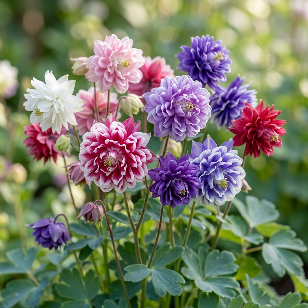 Aquilegia Flabellata Double Mix Flower Seeds For Planting