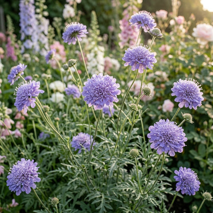 Double Lavender Blue Pincushion Scabiosa Flower Seeds For Planting