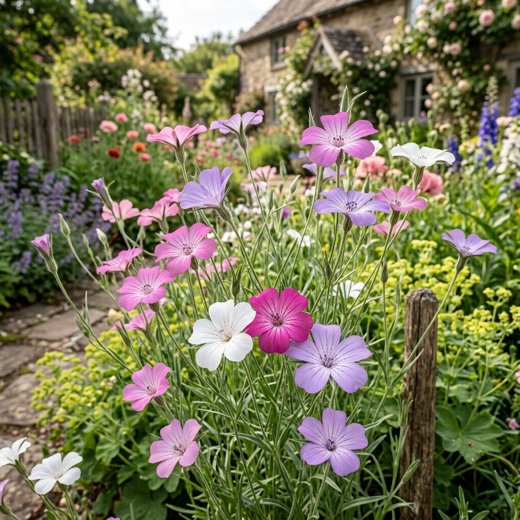 Agrostemma Queen Formula Mix Seeds – Cottage Blooms
