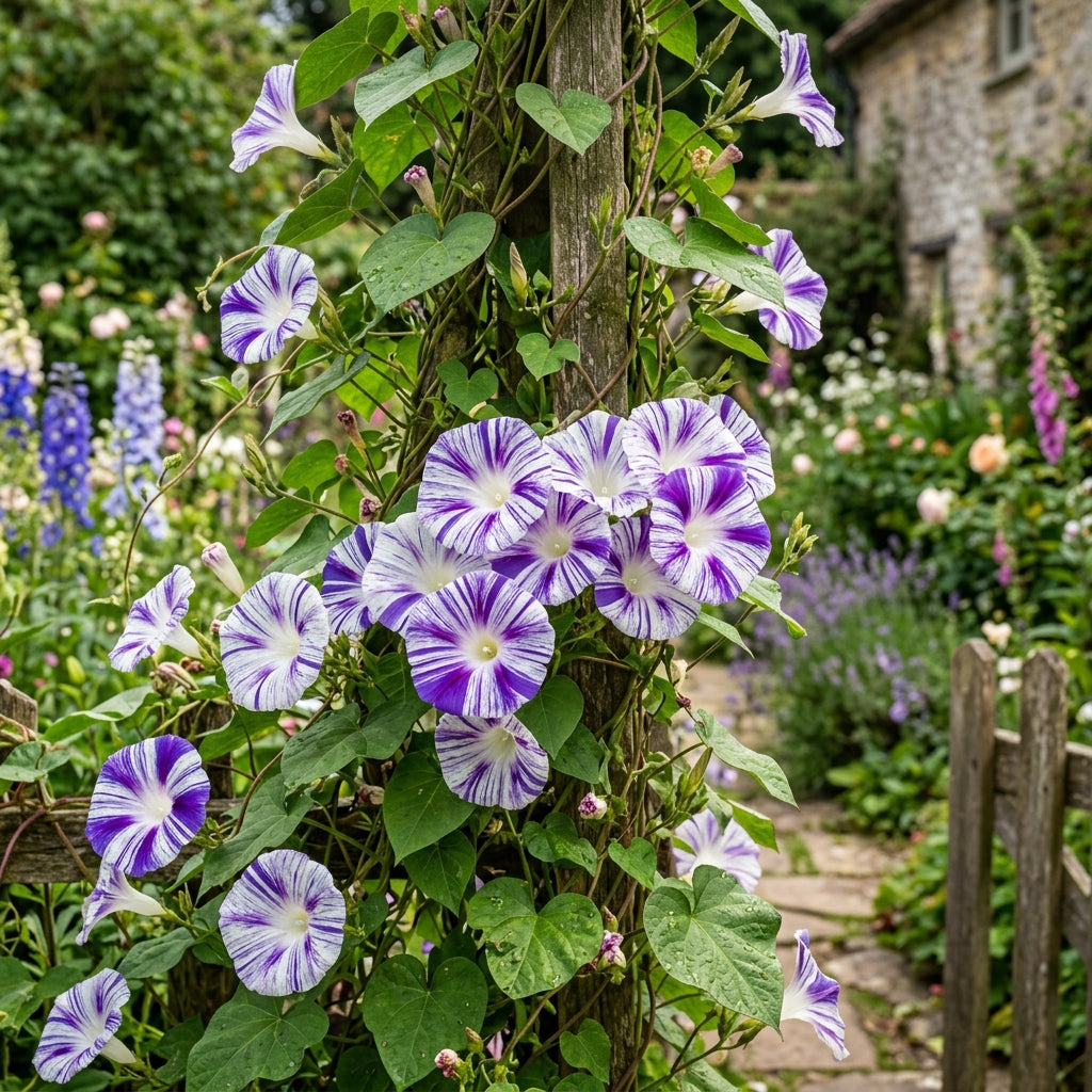 Ipomoea Purpurea Carnevale di Venezia Seeds – Morning Glory Blooms