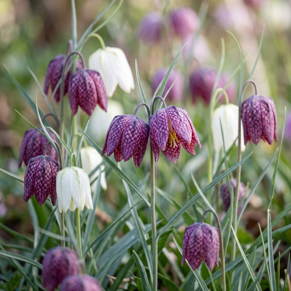 Fritillaria Meleagris Seeds - Checkered Lily Flower Seeds for Garden