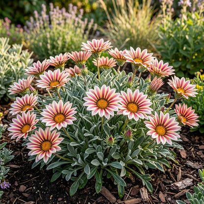 Gazania New Day Rose Stripe F1 Flower Seeds For Planting