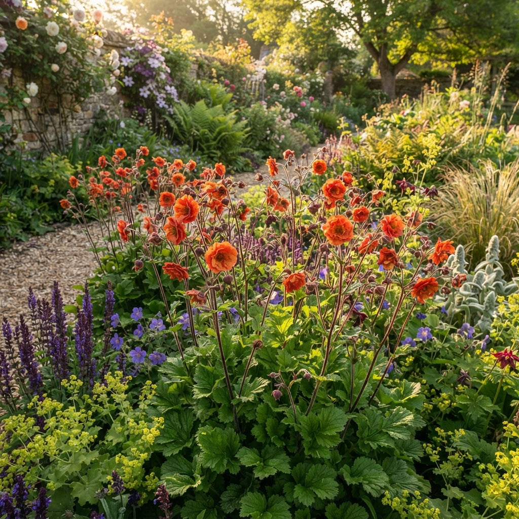 Geum Flora Plena Blazing Sunset Flower Seeds for Planting