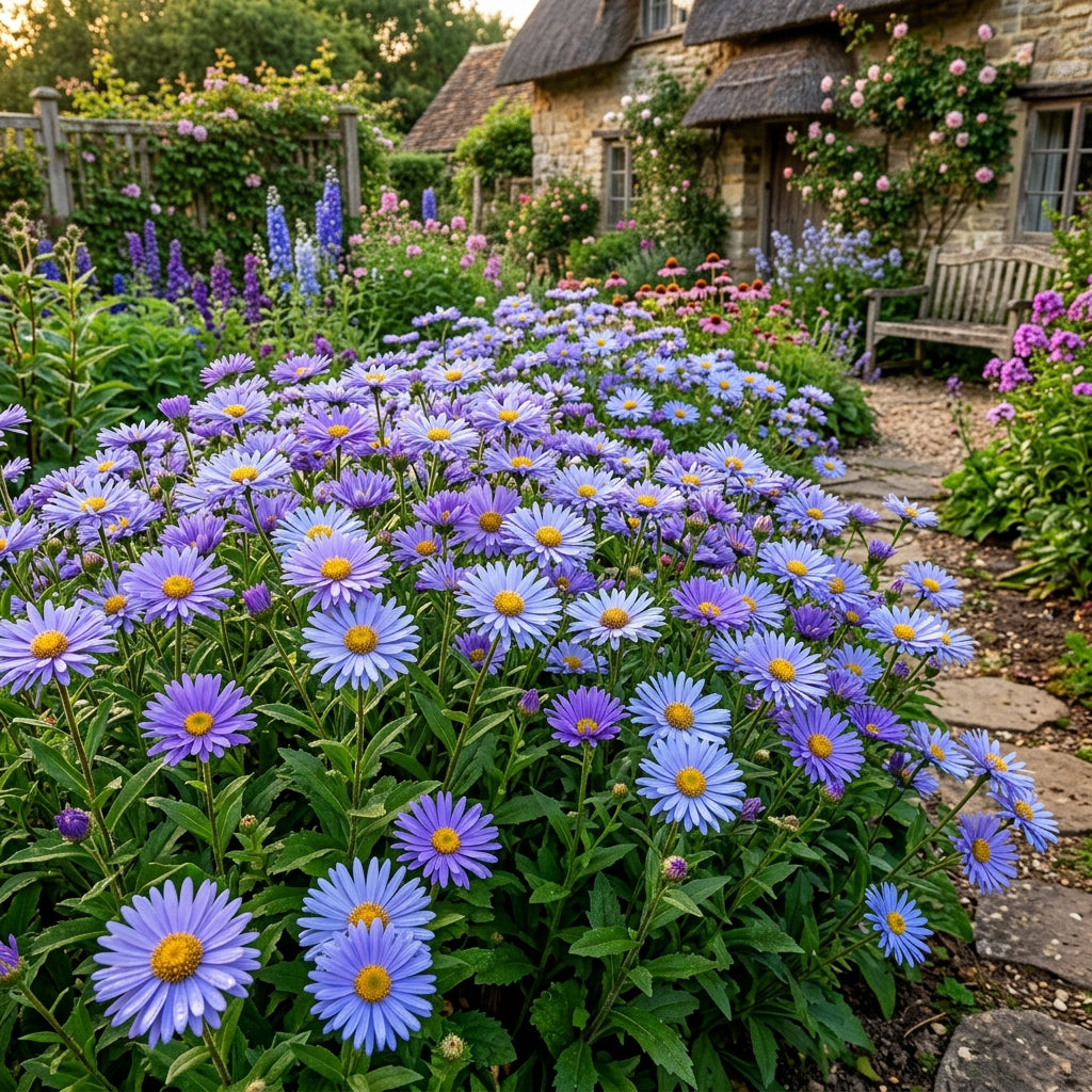 Giant Blue Moon Aster Flower Seeds for Planting