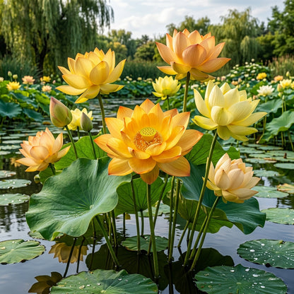 Giant Sunburst Lotus Flower Seeds for Planting