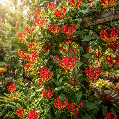 Gloriosa rothschildiana (Glory Lily) Flower Seeds for Planting