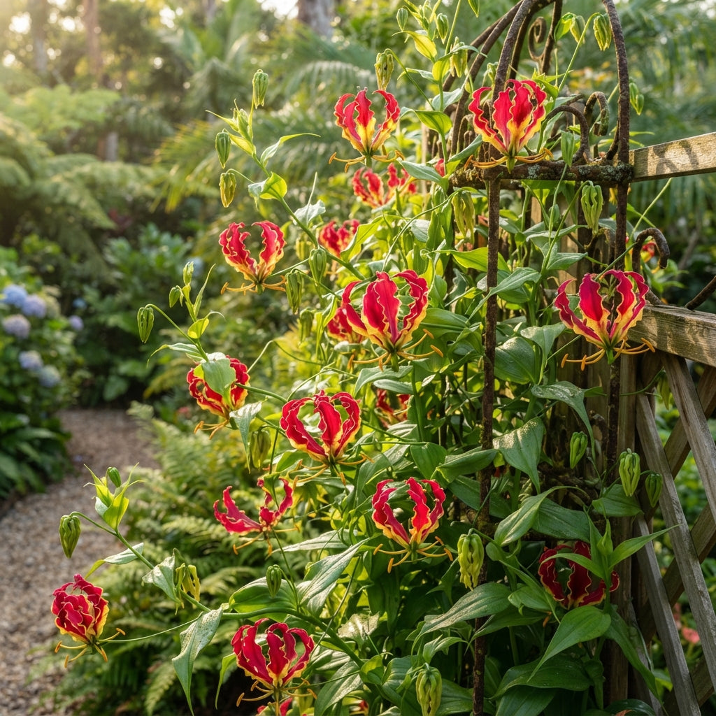 Gloriosa rothschildiana (Glory Lily) Flower Seeds for Planting