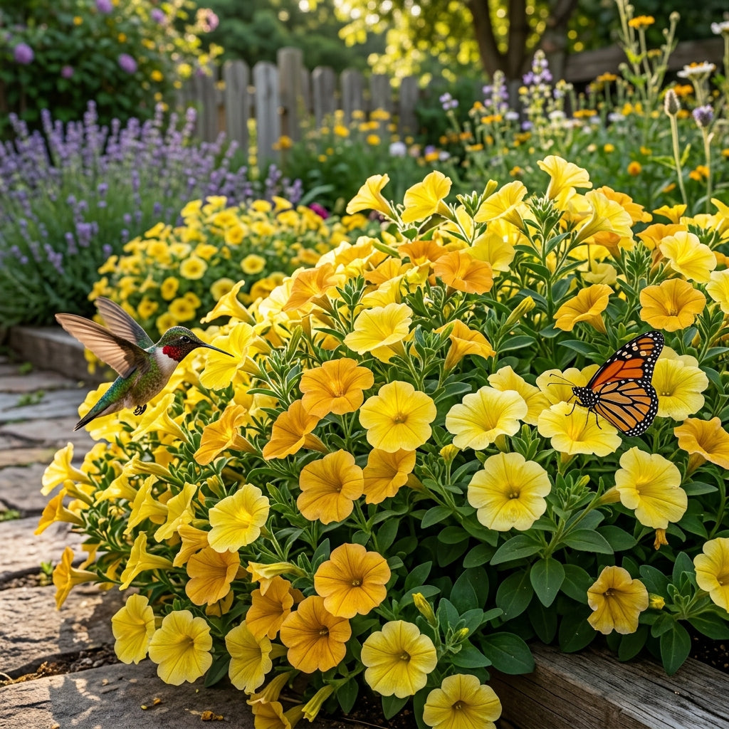 Golden Yellow Petunia Seeds - Yellow Petunia Flower Seeds for Garden