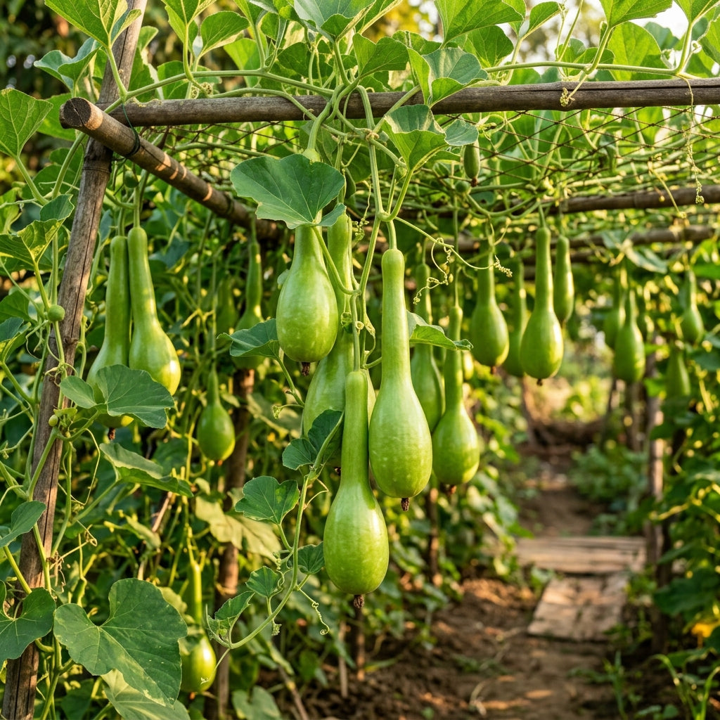Green Bottle Gourd Seeds – Lauki Seeds for Home Gardening