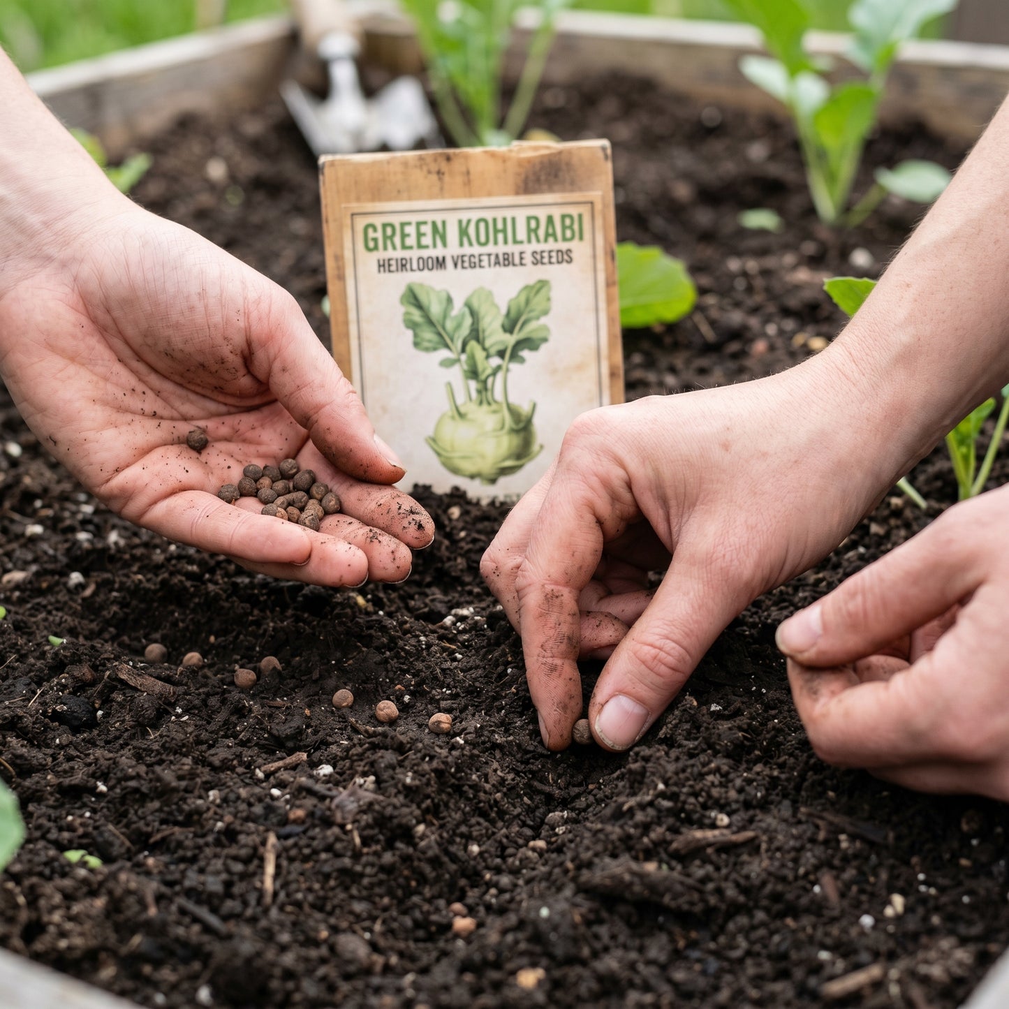 Green Kohlrabi Heirloom Vegetable Seeds