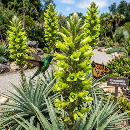 Green Puya mirabilis Flower Seeds for Planting