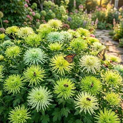 Green Spider Chrysanthemum Flower Seeds for Planting