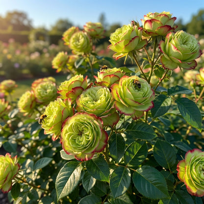Green Rose Flower Seeds with Red Edge - Rose Flower Seeds for Garden