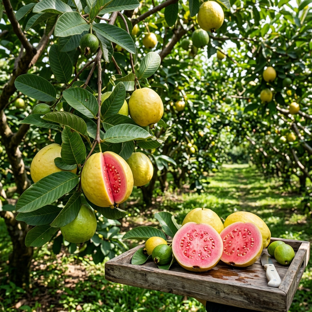 Taiwan Pink Ruby Supreme Guava Seeds for Planting – Sweet Juicy Tropical Fruit Seeds