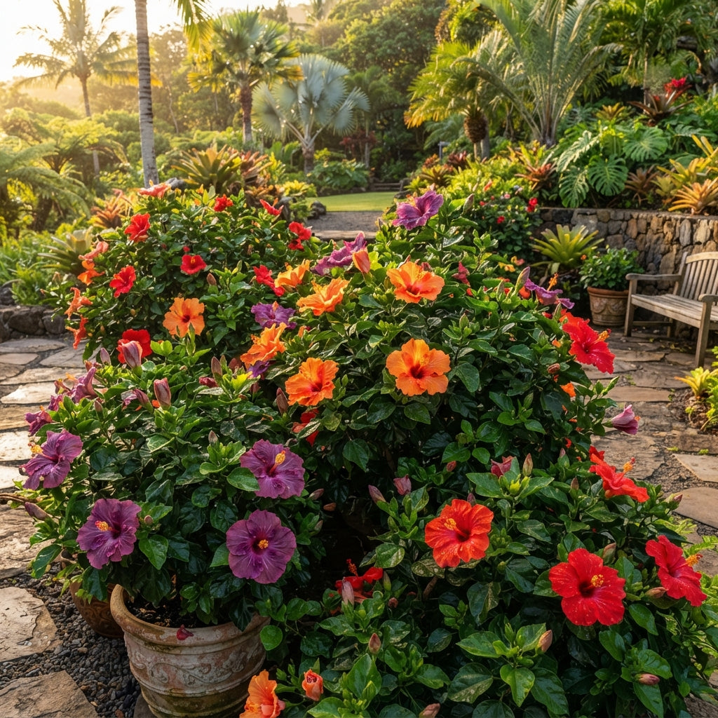 Red Orange and Purple Hibiscus Seeds for Planting
