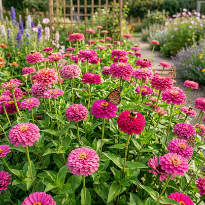 Hot Pink Zinnia Flower Seeds for Planting