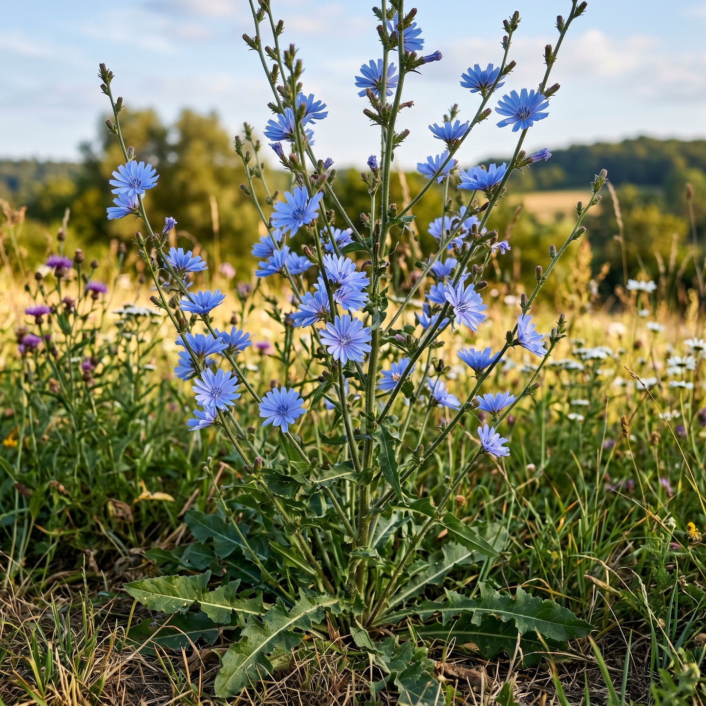 Chicory Seeds (Cichorium intybus) – Heirloom Open Pollinated Wildflower Seeds
