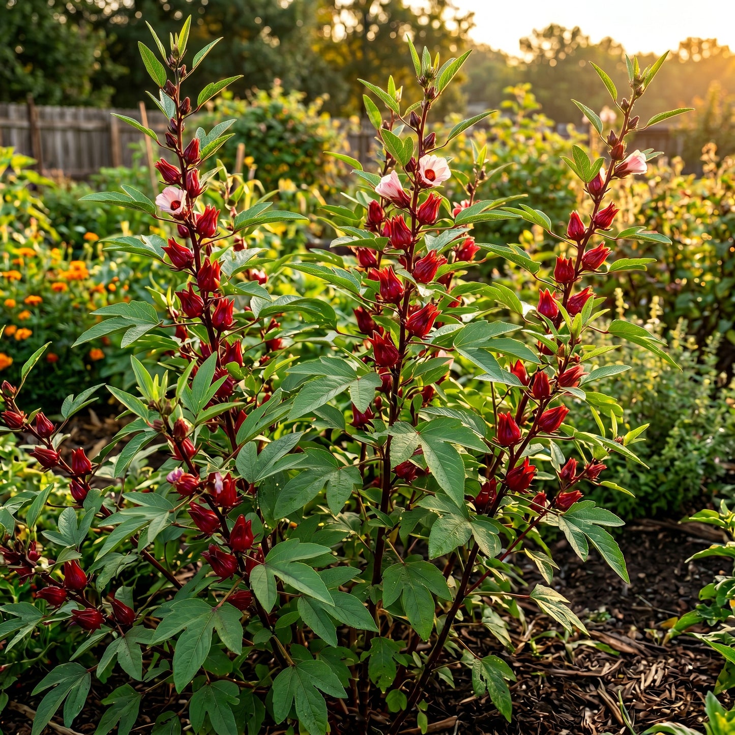 Roselle Seeds (Hibiscus sabdariffa) Flower Plant for Garden Growing
