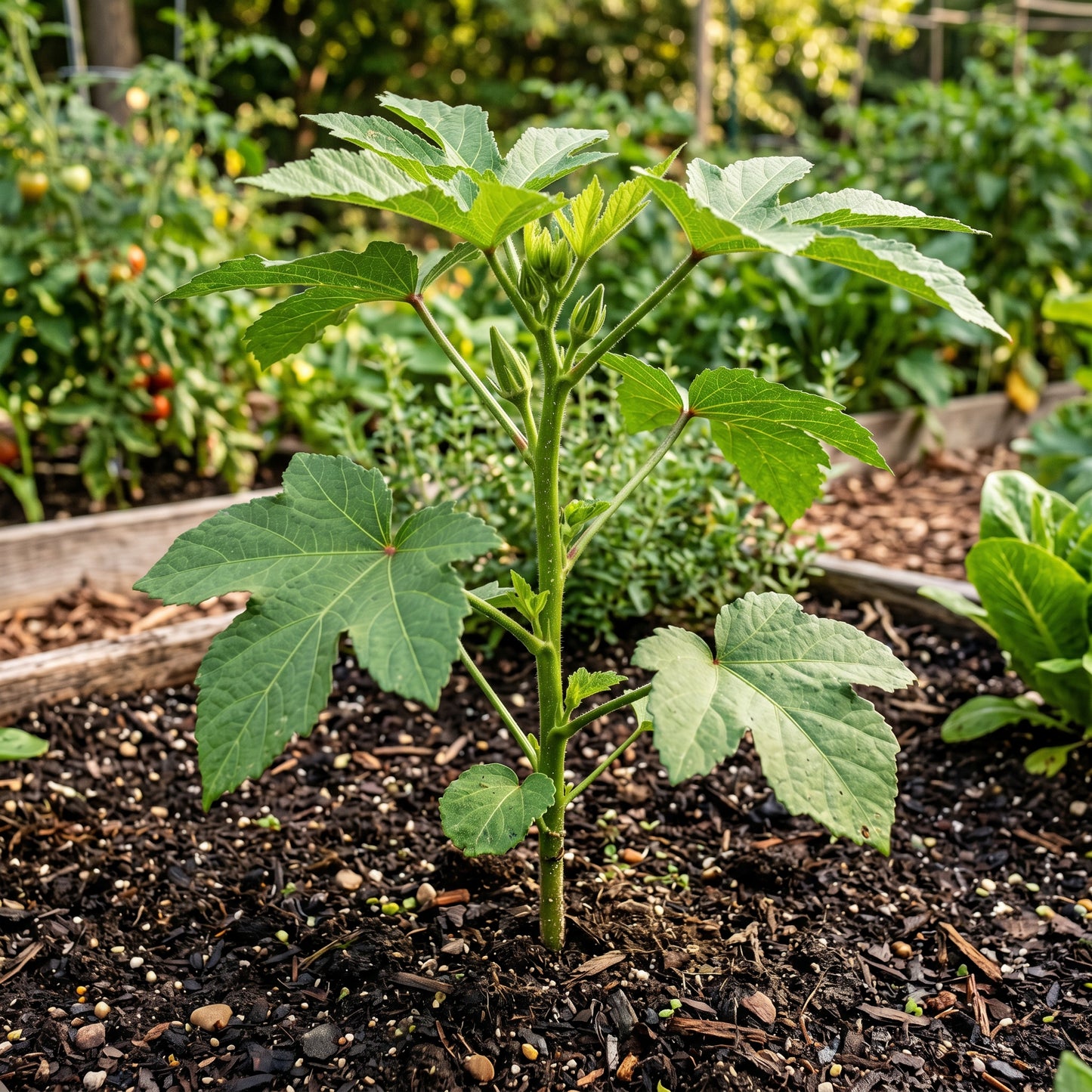 Okra Seeds Vegetable Plant for Garden Growing