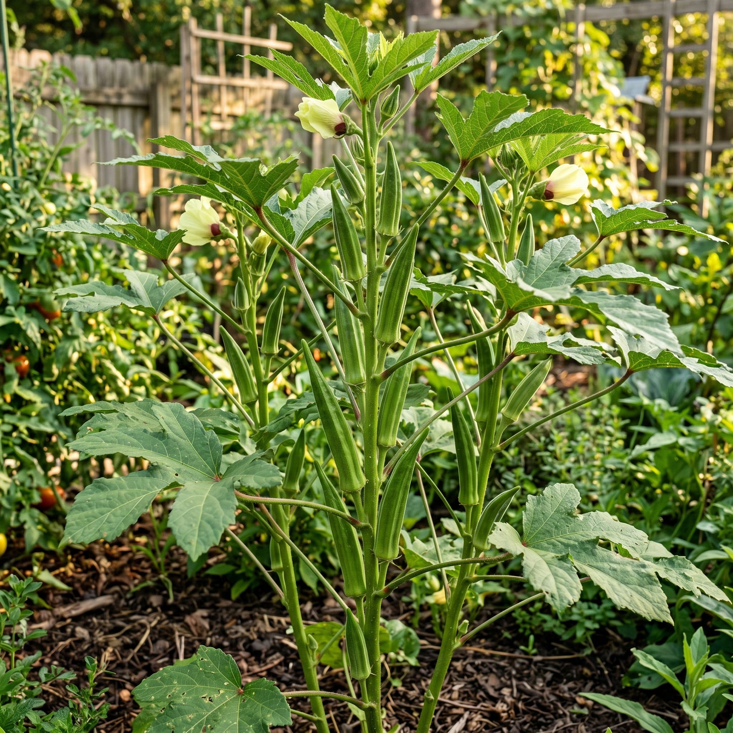 Okra Seeds Vegetable Plant for Garden Growing
