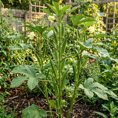 Okra Seeds Vegetable Plant for Garden Growing
