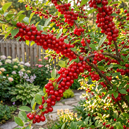 Black Chokeberry and Nanking Cherry Seeds for Garden Fruit Shrub Growing
