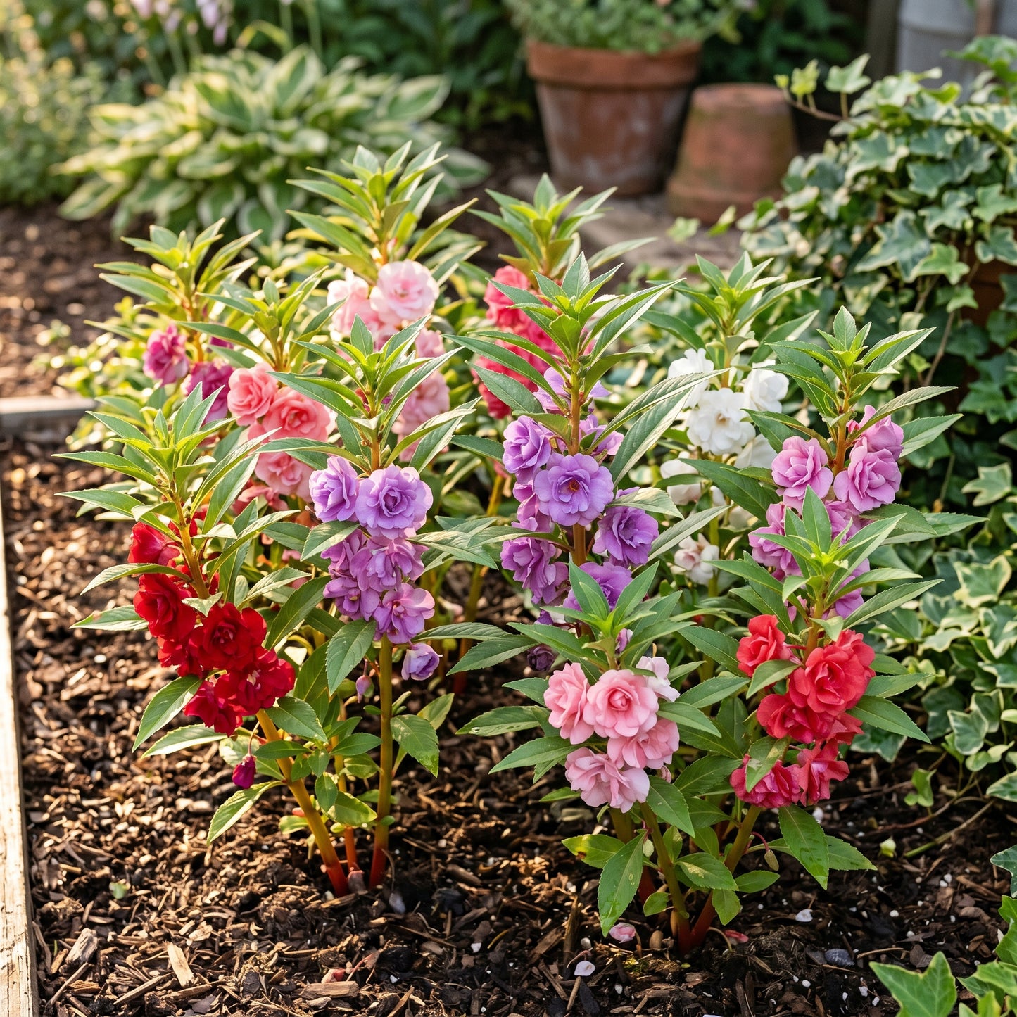 Balsam Tom Thumb Mix Seeds (Impatiens balsamina) – Dwarf Flower Seeds