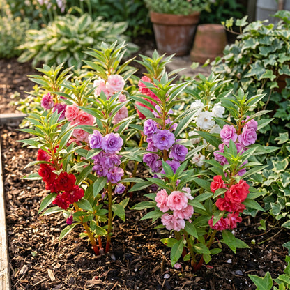 Balsam Tom Thumb Mix Seeds (Impatiens balsamina) – Dwarf Flower Seeds