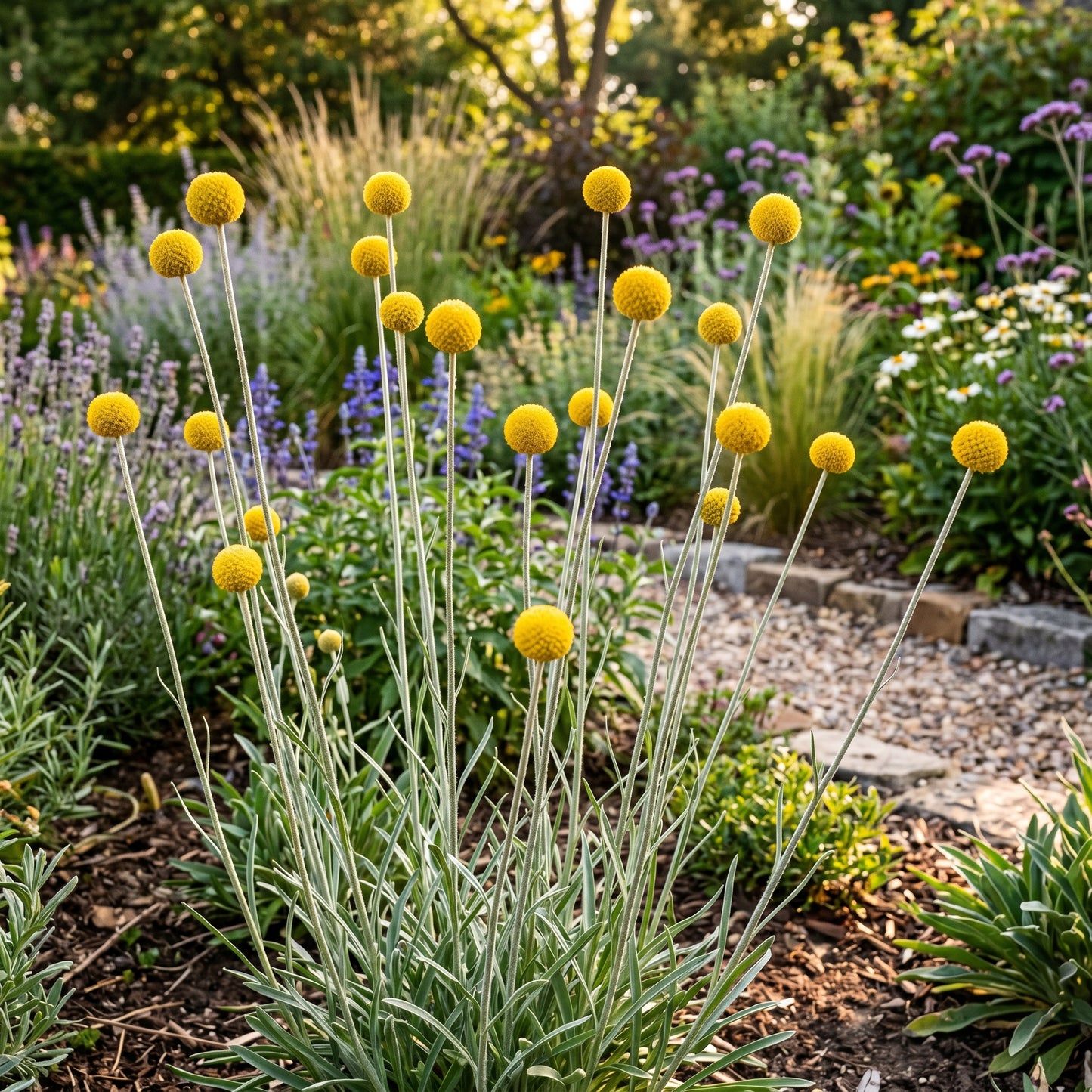 Billy Button Craspedia Globosa Seeds – Yellow Globe Flowering Perennial Seeds