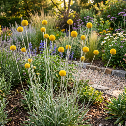 Billy Button Craspedia Globosa Seeds – Yellow Globe Flowering Perennial Seeds