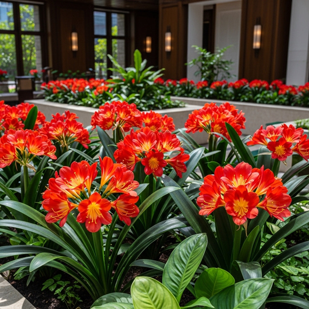 Red Clivia Flower Seeds for Decorative Indoor Garden Planting