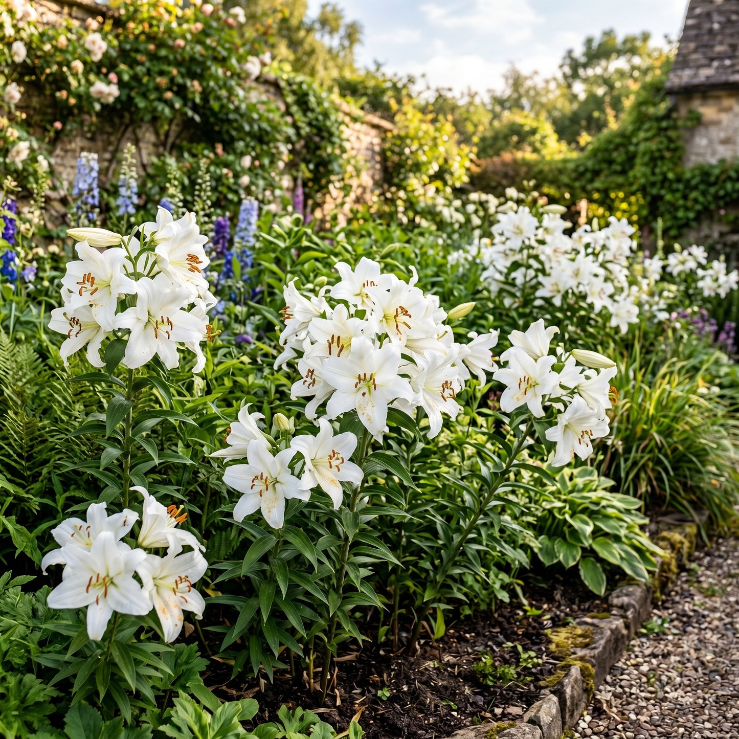 White Asiatic Lily Bulbs for Summer Garden Flowers