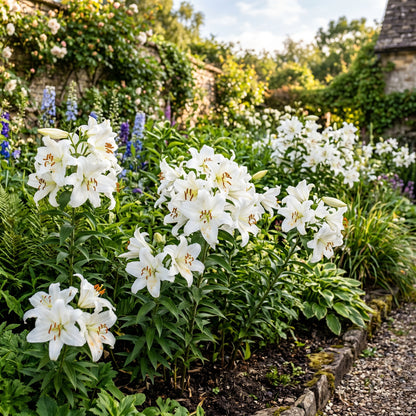 White Asiatic Lily Bulbs for Summer Garden Flowers